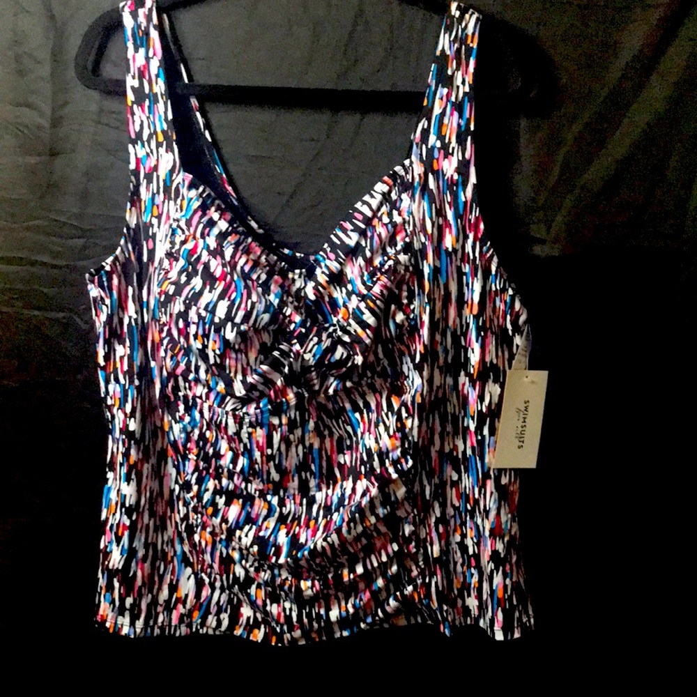 NWT Multicolored Swimsuit For All Swim Top Size 28